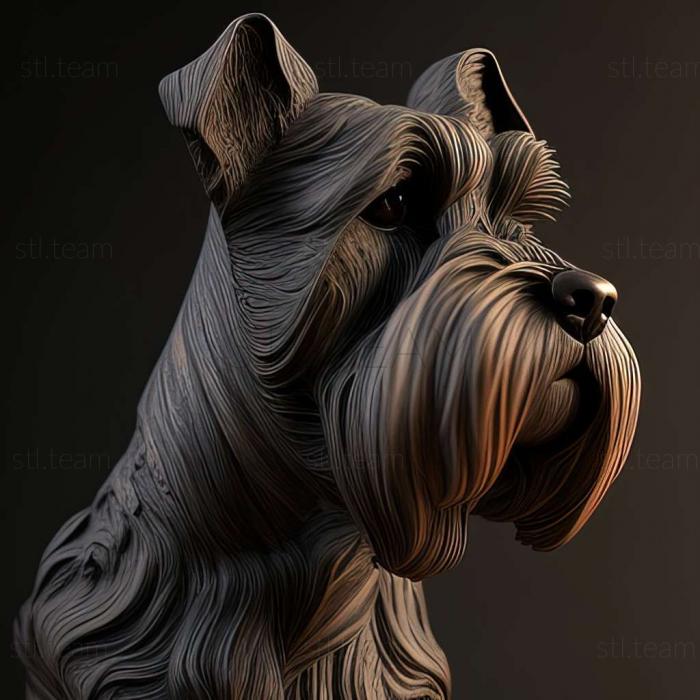 3D model Zwergschnauzer dog (STL)